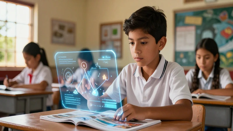 Estudiante mexicano aprende con tecnología holográfica