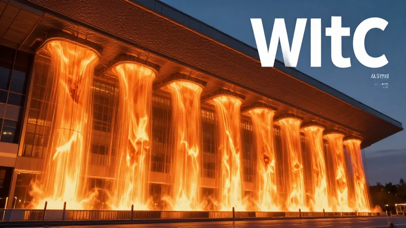Edificio muestra vibrantes ondas de calor