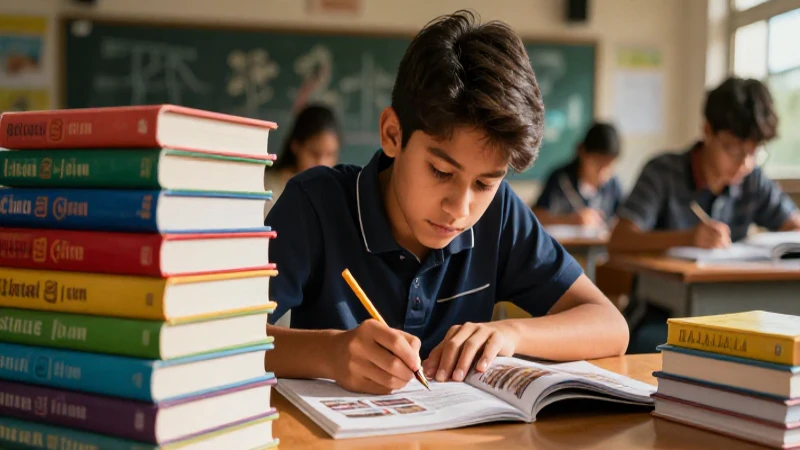 Estudiante mexicano estudia con gran dedicación