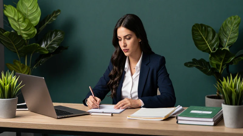 Diligentes: Definición y concepto de ser una persona eficaz 5 Mujer profesional mexicana atractiva trabaja con concentración