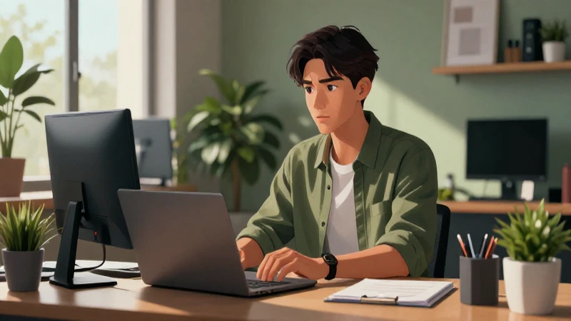 Diligentes: Definición y concepto de ser una persona eficaz 3 Joven profesional en entorno moderno y dinámico