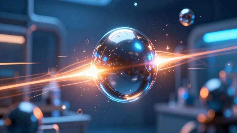 Dinamica: Concepto, Leyes de Newton y Acepciones Clave 8 Esfera metálica brillante en laboratorio futurista