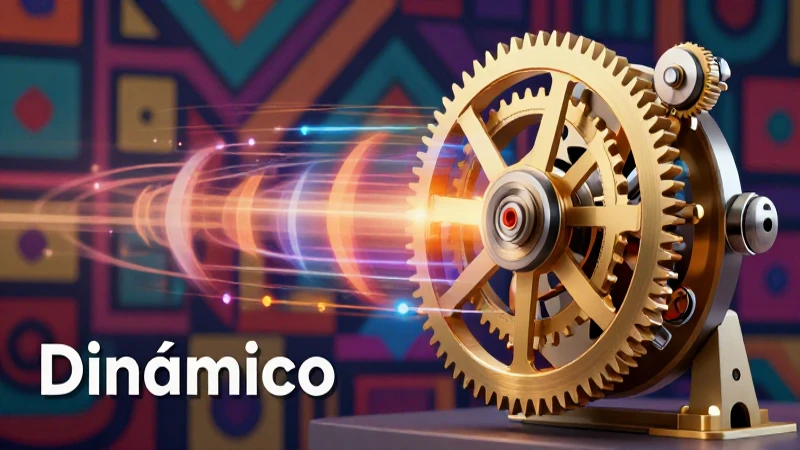 Qué es dinámico: definición y significado explicados 4 Mecanismo dinámico ilustra movimiento y fuerzas físicas