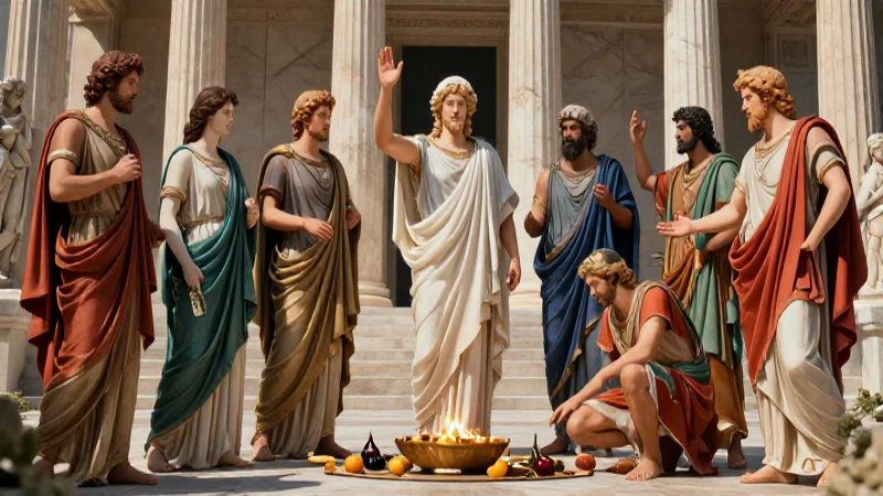 Dioses Griegos: Características y Quiénes Eran Ellos 9 Dioses griegos en ritual dramático