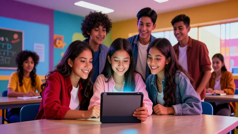 Estudiantes mexicanos aprendiendo en un aula moderna