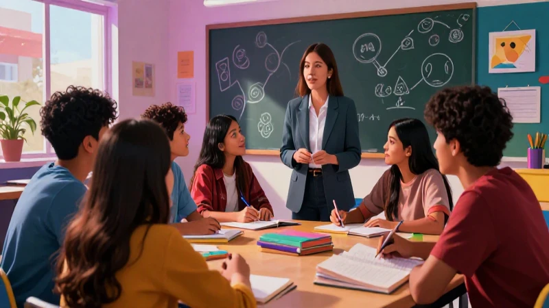 Diplomado en Tlaxcala: Educación de calidad en la Nueva Escuela Mexicana 3 Ilustración profesional vibrante de estudiantes mexicanos