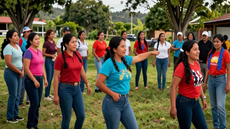 Diversas comunidades guatemaltecas actúan juntas vibrantes
