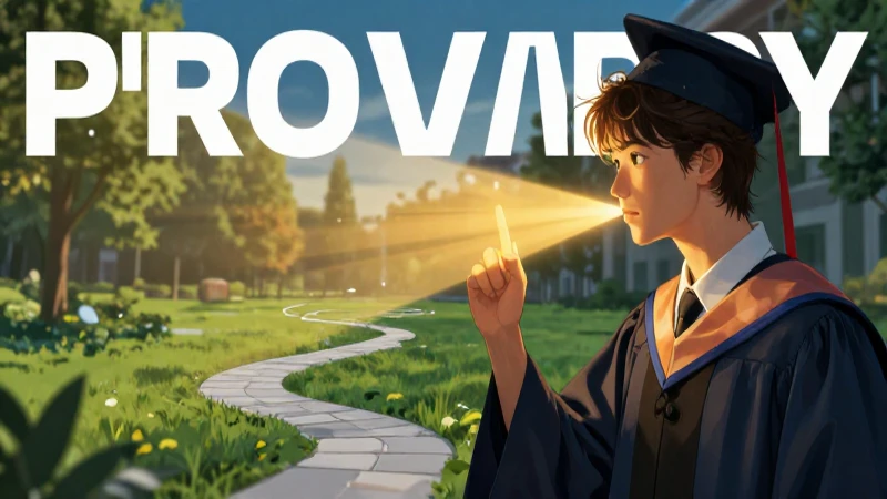 Disciplina: Definición y Concepto Esencial para Todos 3 Joven en traje académico sobre camino geométrico iluminado