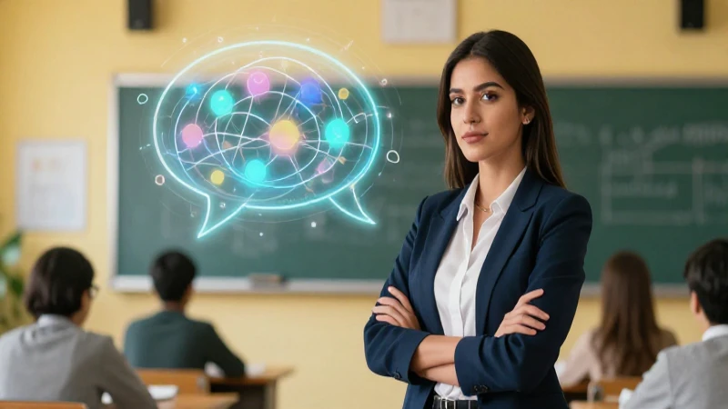 Joven mexicana estudia patrones abstractos en aula moderna