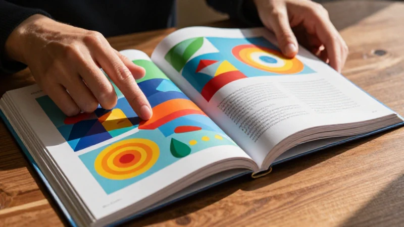 Diseño de libro educativo vibrante en madera
