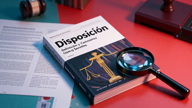 Disposición: Definición y Concepto Claros y Sencillos 5 Conceptos jurídicos claros en un libro moderno