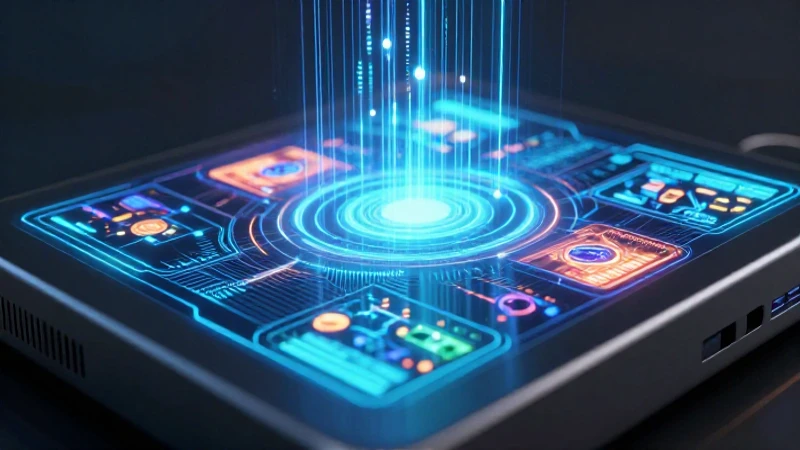 Interfaz holográfica futurista detallada