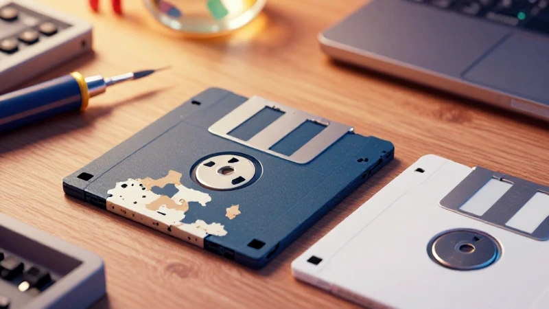 Floppy disks antiguos y herramientas de conservación
