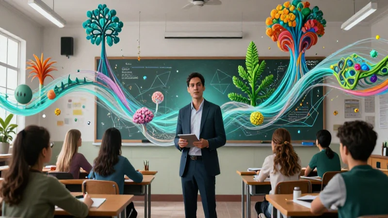 Qué es disruptivo: definición, aplicaciones y ejemplos 6 Educador visionario en aula mexicana moderna