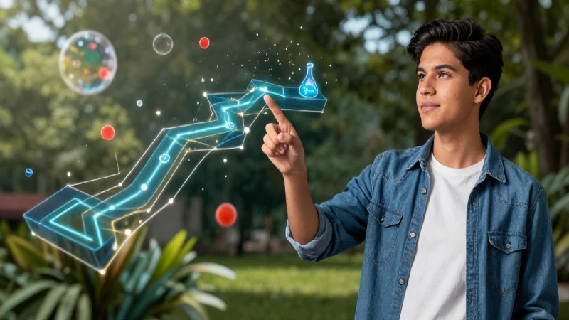 Estudiante mexicano señala camino de desplazamiento geométrico