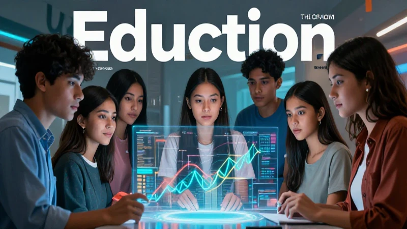 Jóvenes mexicanos analizan datos económicos holográficos