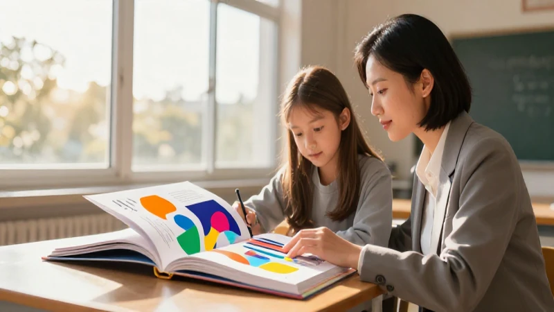 Estudiante moderno, libro geométrico y luz dorada