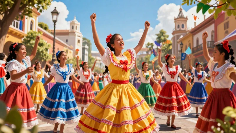 Diversas festividades culturales celebradas con alegría vibrante