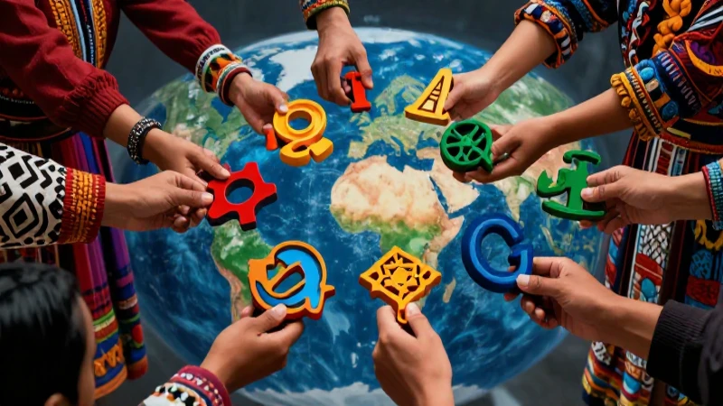Explora la diversidad cultural mundial: maravillas que nos unen y diferencian 3 Composición vibrante con elementos culturales y educativos