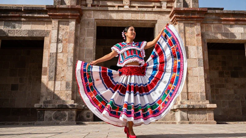 Conoce la diversidad cultural en México: una joya sin igual 3 Danza mexicana vibrante con arquitectura antigua