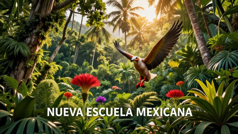 Fauna tropical vibrante con enfoque educativo