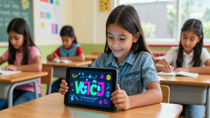 Estudiante mexicano aprende feliz con tablet