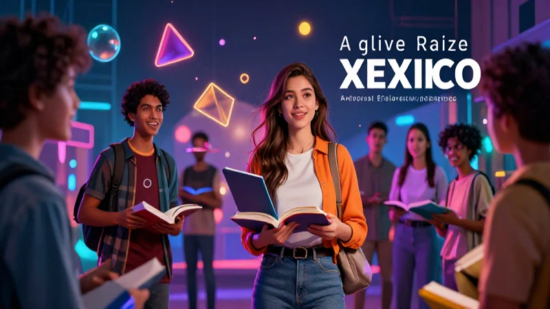 Estética vibrante de revista educativa mexicana