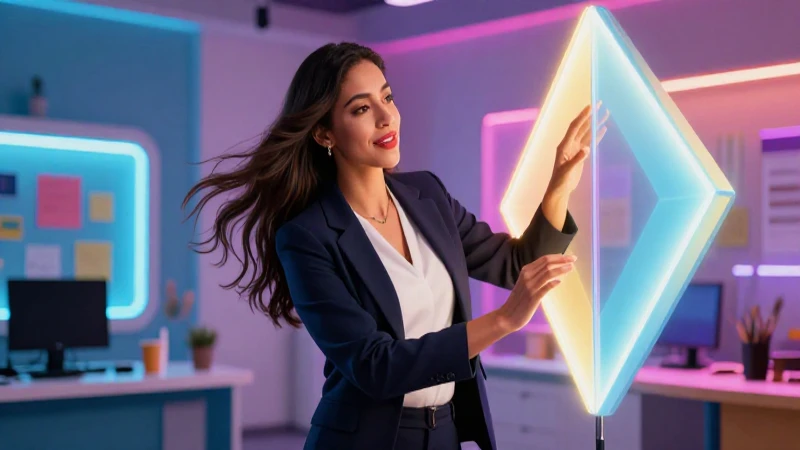 Maestra mexicana profesional en estudio moderno