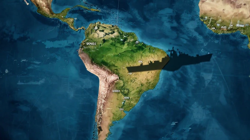 Cuáles son causas y consecuencias de la Doctrina Monroe 5 Sombra naval sobre mapa geopolítico latino