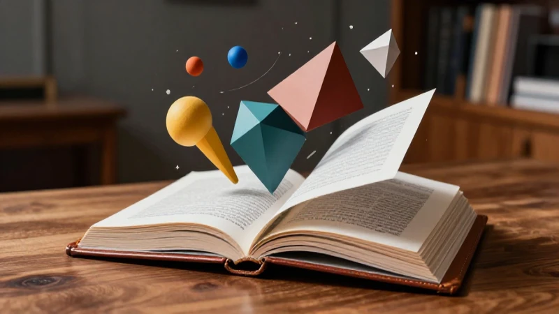 Libro de cuero flotante sobre escritorio moderno