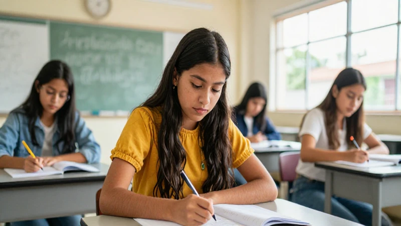 Transforma la educación mexicana: Conoce los primeros pasos 3 Estudiante mexicano vibrante en aula moderna