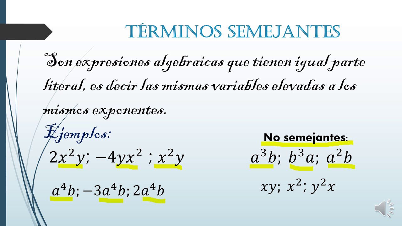 Conoce qué es un término semejante y cómo usarlo correctamente 2 domina el algebra aprende a simplificar terminos semejantes