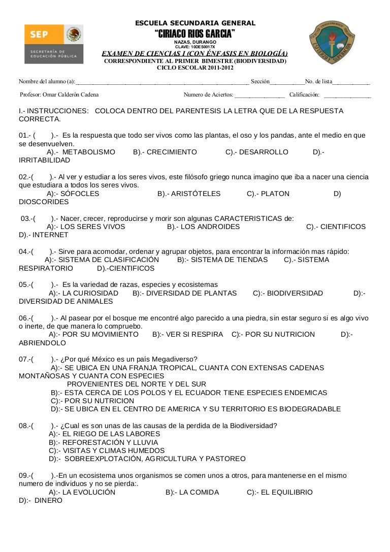 domina el examen de primero de secundaria 2022 con nuestras respuestas