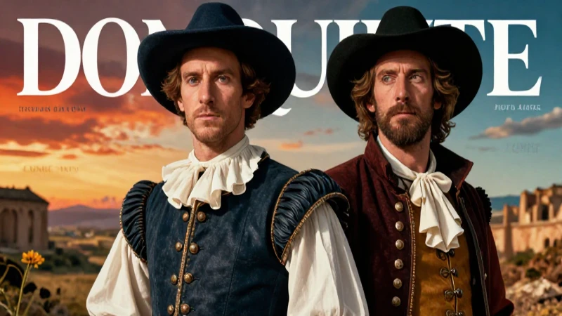 Don Quijote de la Mancha: resumen, personajes y más 6 Retrato dinámico moderno de Quijote y Sancho