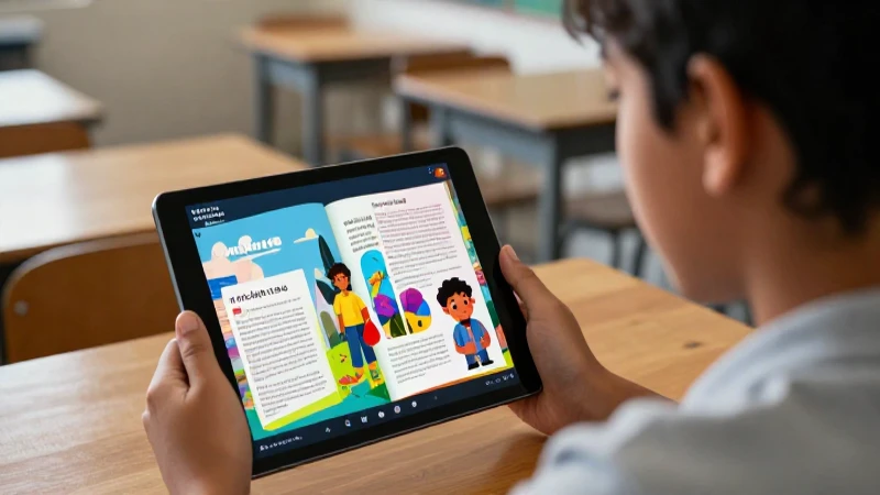 Estudiante mexicano aprende con tablet moderna