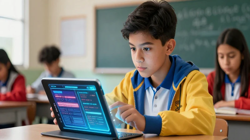 Estudiante mexicano aprende con tecnología holográfica avanzada