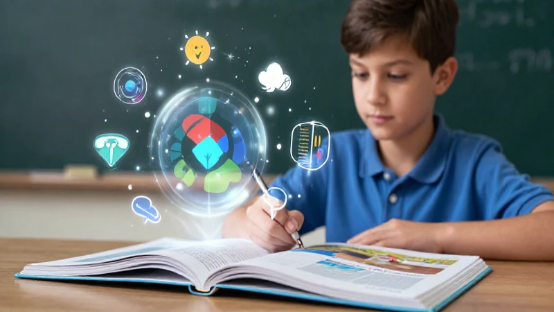 Estudiante aprende con tecnología visual