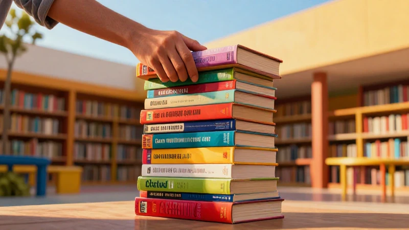 Libros usados vibrantes en moderna biblioteca mexicana