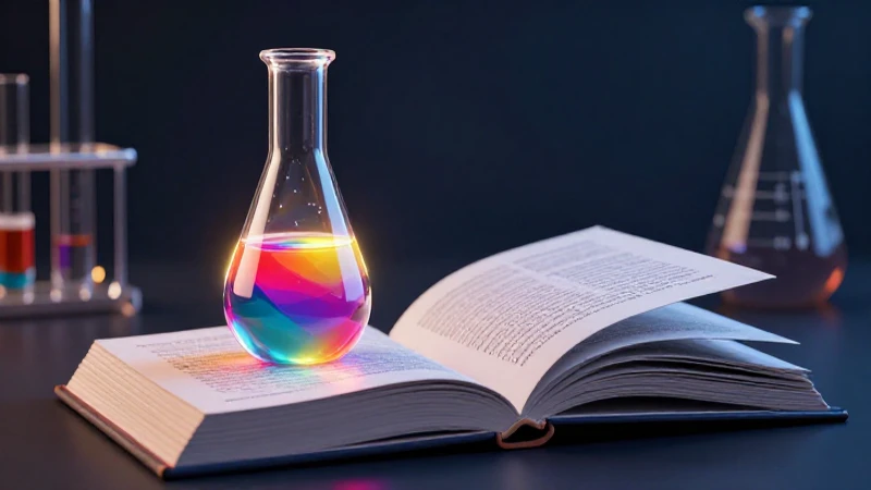 Conoce los mejores libros de química analítica de la SEP: encuentra y aprovecha su contenido 5 Frasco colorido con libros, iluminación dramática y alta calidad