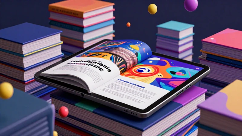 Libros digitales y conocimiento fluyen en color