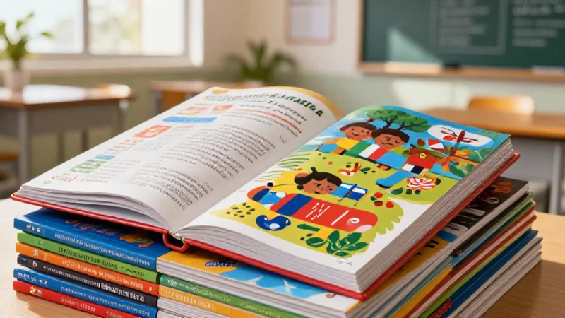 Vibrantes libros educativos mexicanos en un aula