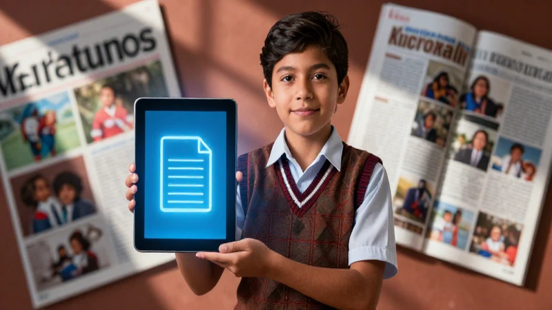 Conoce la forma más sencilla de descargar PDF: Guía paso a paso 8 Joven estudiante con tablet en estilo educativo mexicano