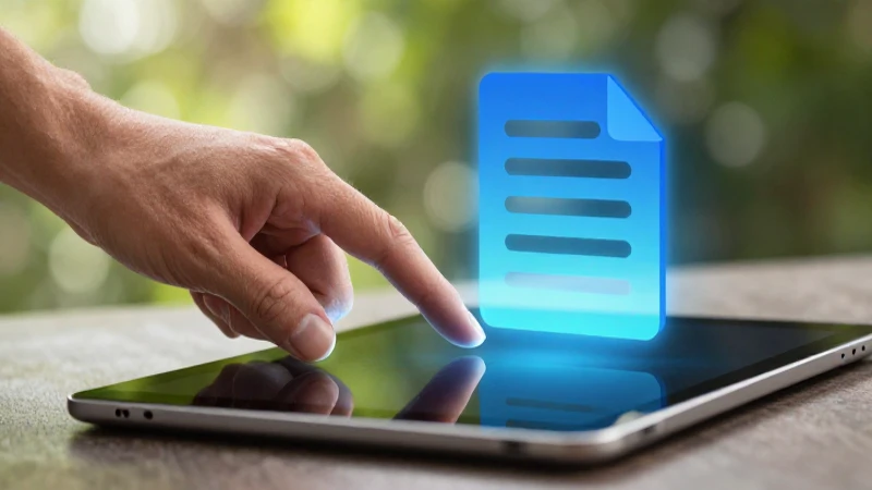 Conoce la forma más sencilla de descargar PDF: Guía paso a paso 5 Manos profesionales interactúan con una tablet futurista