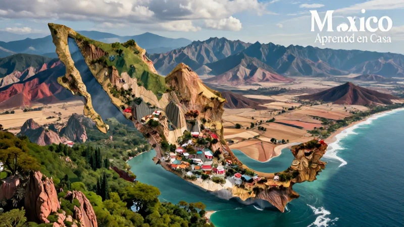 México: Diversidad geográfica en un mapa