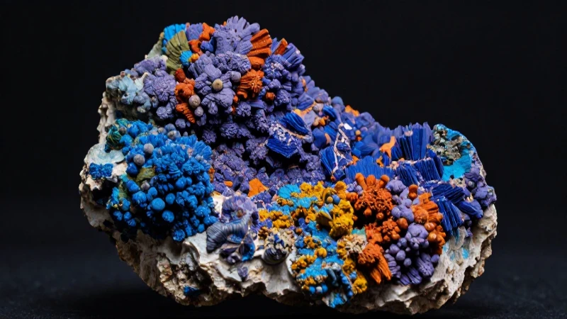Desvelando la importancia de los minerales en la geología: ¡explora lugares Conoce! 3 Mineral vibrante, formación geológica, estilo cinematográfico