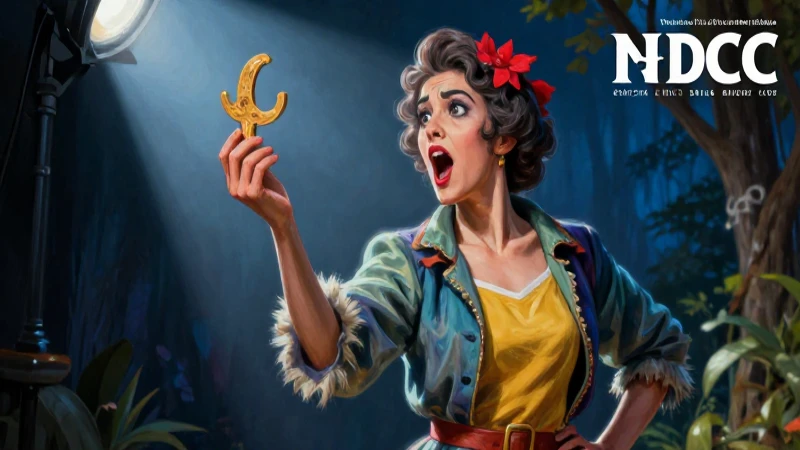 Mujer teatral expresiva con elemento simbólico en portada