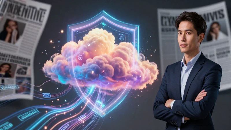 Ilustración dramática de seguridad digital profesional