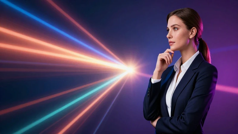 Mujer moderna mira opciones de luz brillante