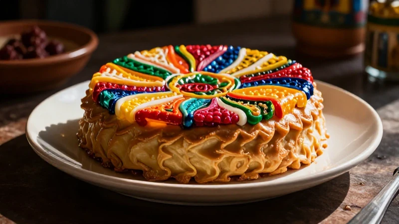 Postre mexicano artesanal, elegante y detallado