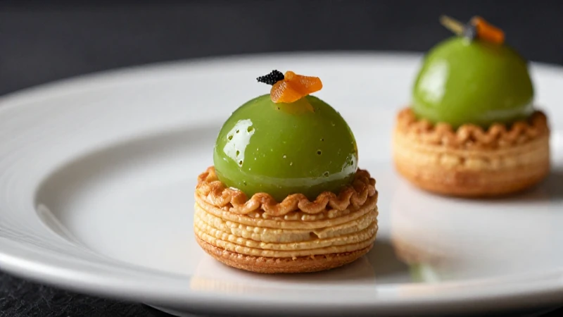 Fotografía gastronómica de pastelería de alta calidad